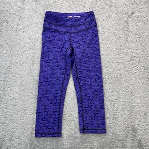 Lucy Leggings Womens Extra Small Purple Power Max Hatha Capri Geometric Stretch